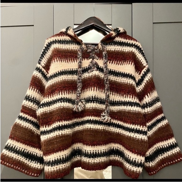 ZARA Striped Alpaca Blend
Hooded Poncho Sweater limited edition - Picture 7 of 10